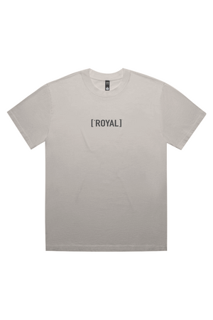BONE t-shirt with 'ROYAL' text on a white background