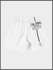 White Alpha Basketball Sport Shorts