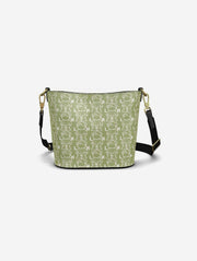 Little Humn GRN Green Leather Bucket Tote Toddler Bag