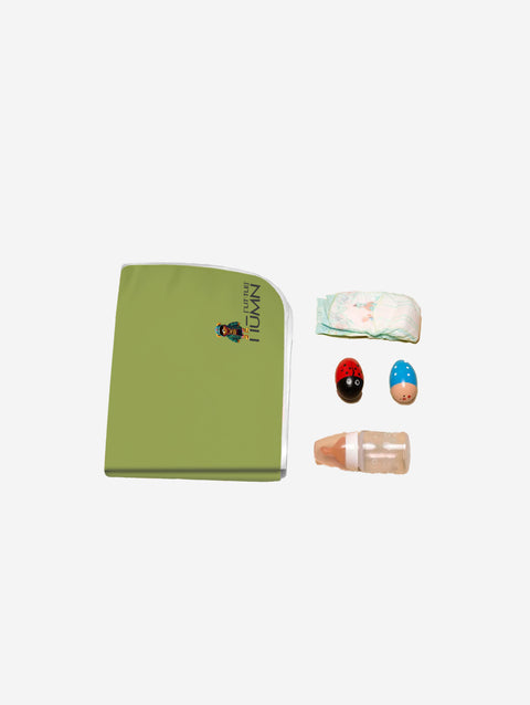 Little Humn GRN Green Poly Fleece Baby Changing Mat