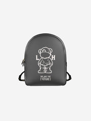 Little Humn GRA Gray Leather Backpack