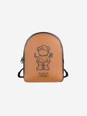 Little Humn ORG Orange Leather Backpack