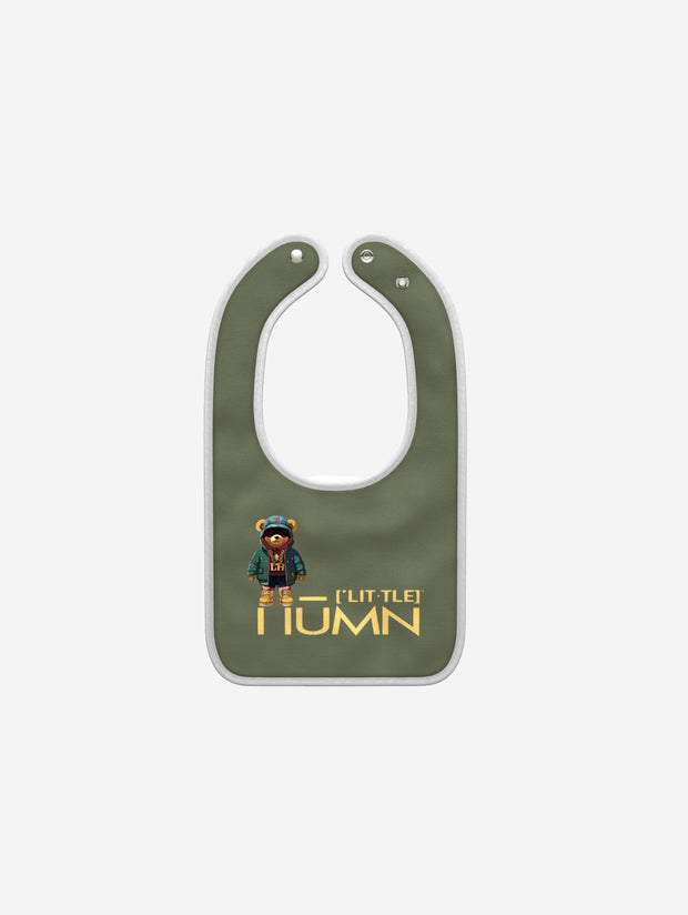 Little Humn Soldier Green Lil Hu Baby Bib