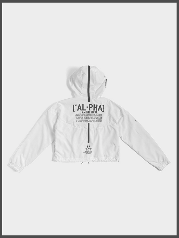 Alpha White Premium Cropped Windbreaker