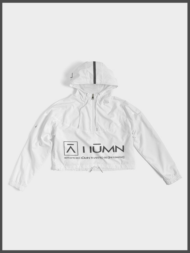 Alpha White Premium Cropped Windbreaker