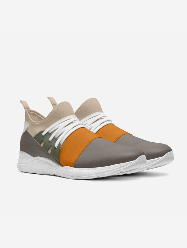 Allied Tan Orange Grey Running Shoes