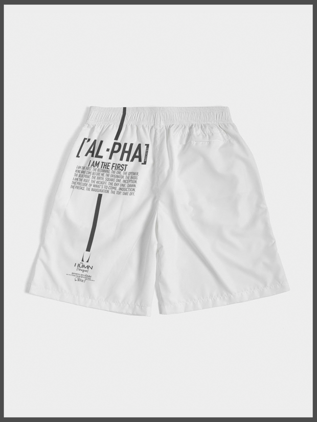 Alpha White Jogger Shorts