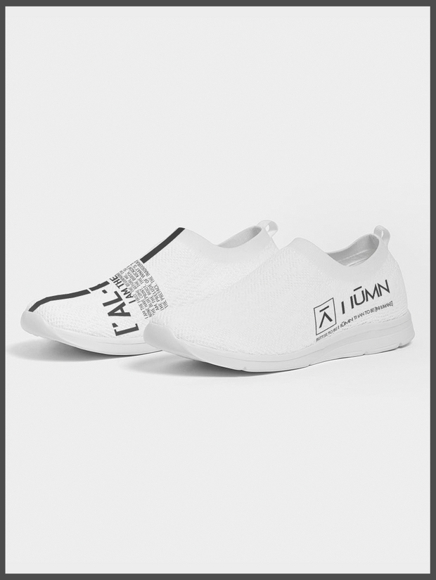 Alpha White Slip-On Flyknit Shoes