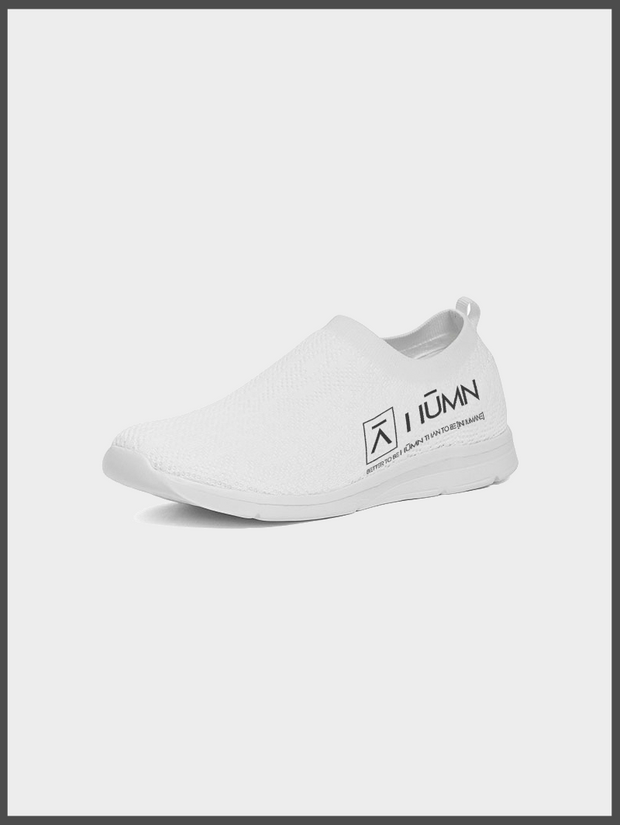 Alpha White Slip-On Flyknit Shoes