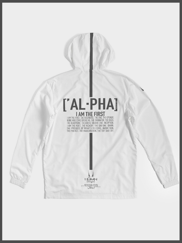 Alpha White Premium Windbreaker