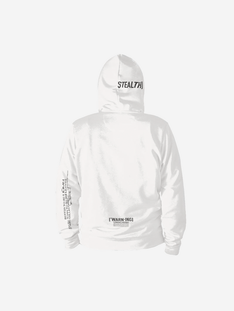 Stealth White Oversized Zip Hoodie