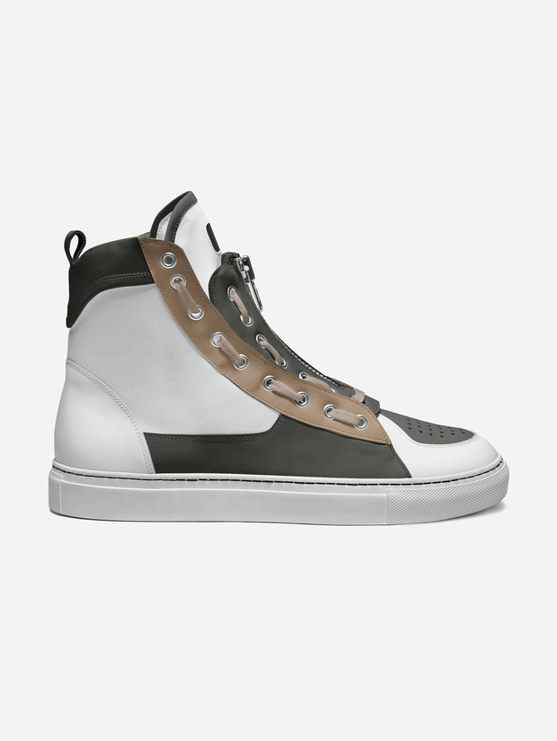 CT Clique Shark Tan Zipper High-top Shoes