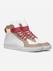 CT Core White Red Mid-top Strap Shoes