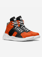 Cuzinz Orange Black High-top Shoes