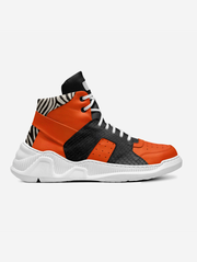 Cuzinz Orange Black High-top Shoes