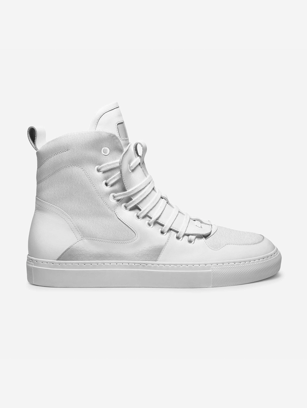 Folk White High-top Shoes