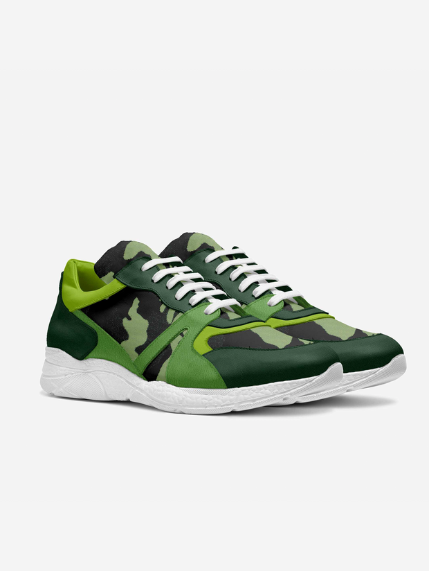 Genetix Green Camo Runner Shoes