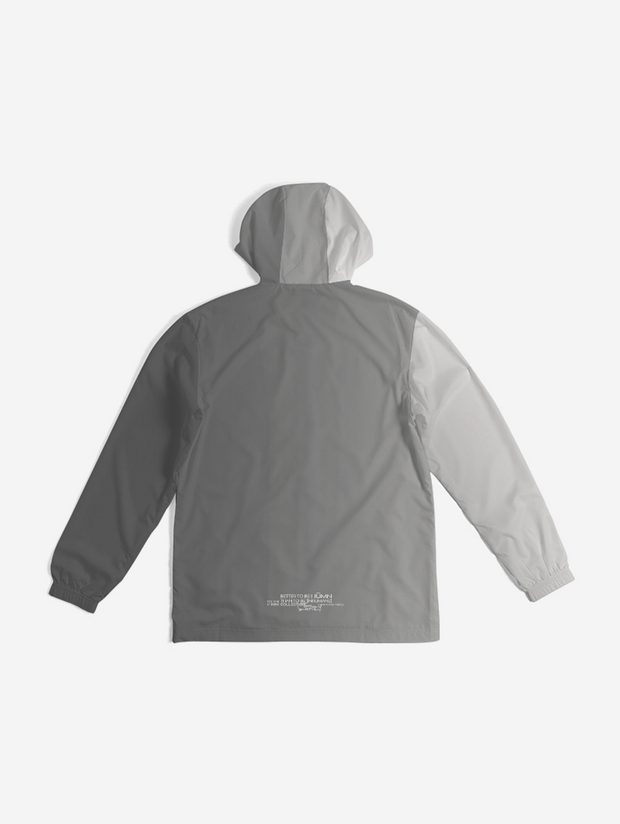 Gra Gray and White Windbreaker Jacket