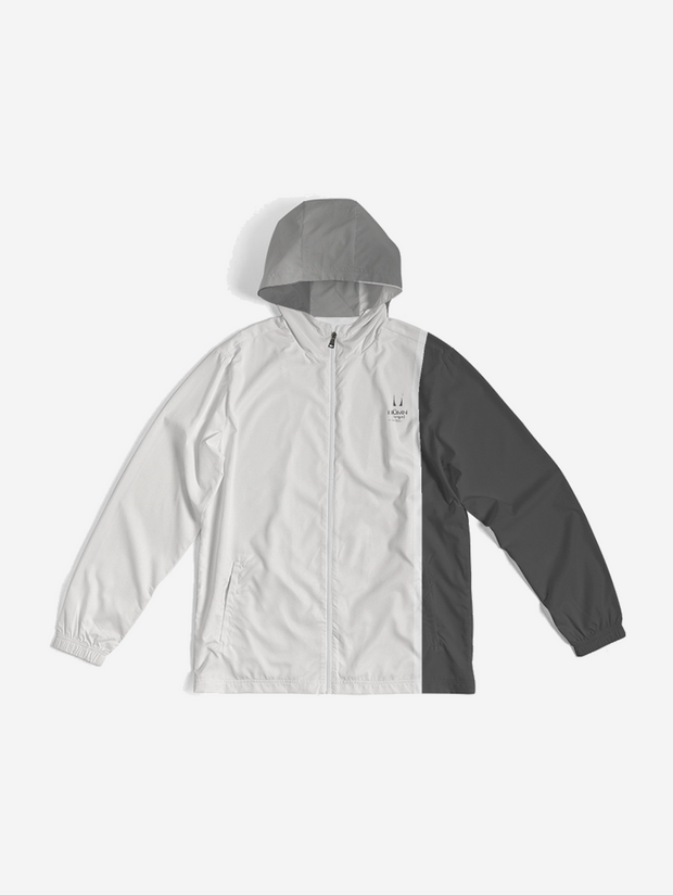 Gra Gray and White Windbreaker Jacket