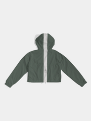 Green GRN Crop Windbreaker