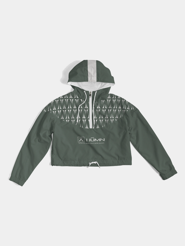 Green GRN Crop Windbreaker