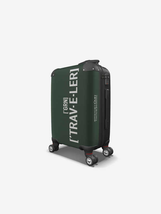 Green GRN Traveler Luggage Suitcase