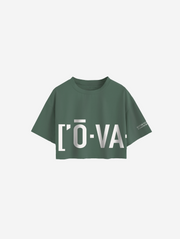 Green Ova Oversized Crop Top