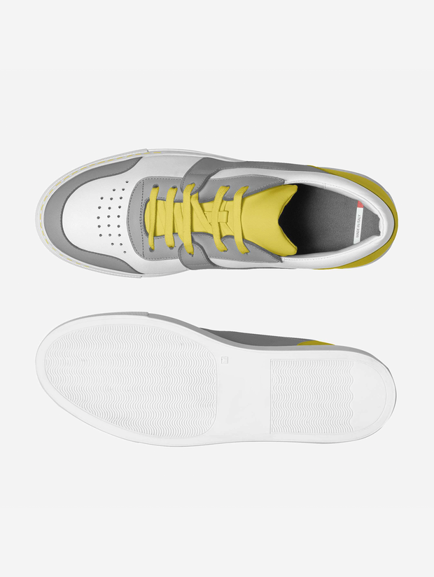 Origin White Yellow Silver Tennis Shoes