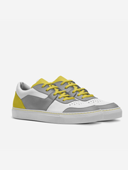 Origin White Yellow Silver Tennis Shoes