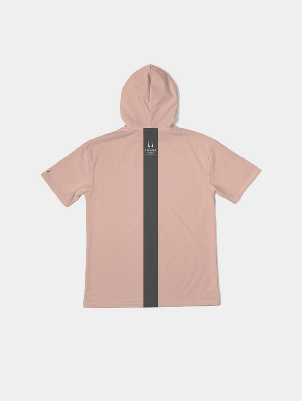 Pink A-Hood Brand Short Sleeve Hoodie