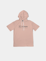 Pink A-Hood Brand Short Sleeve Hoodie